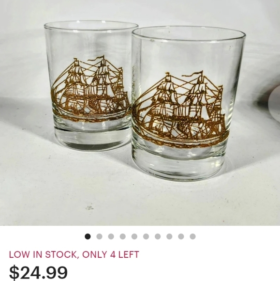 Clipper 1970  Vintage 22Karat Gold Whisky Glasses A Set Of 4 - Picture 10 of 12